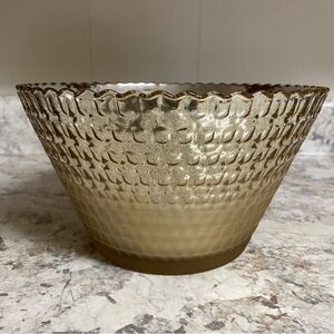 Textured Gold Glass Bowl